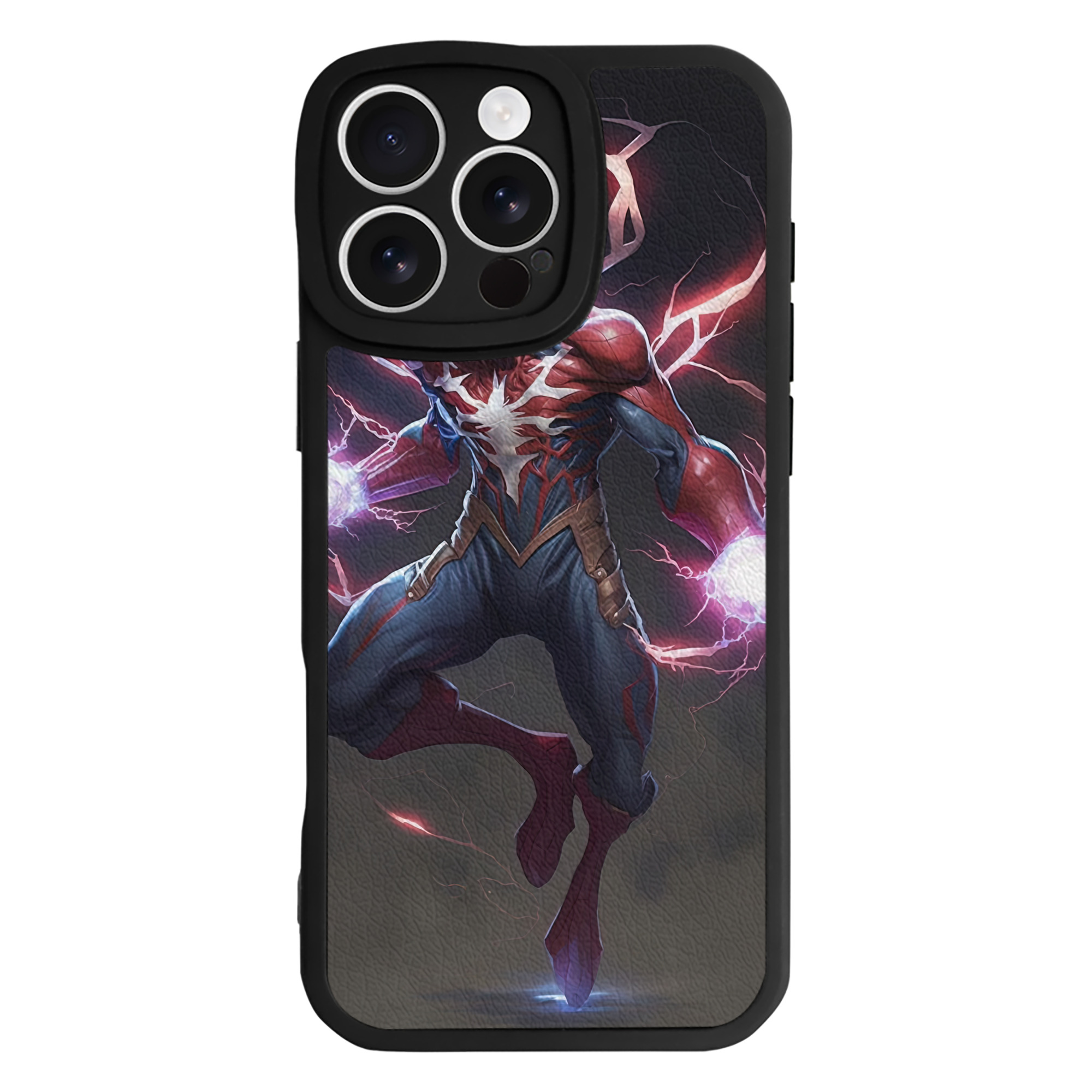 Spider Man スパイダーマン 【iPhone 16シリーズ対応】シリコンスマホケース（レザー調） 材質：シリコン